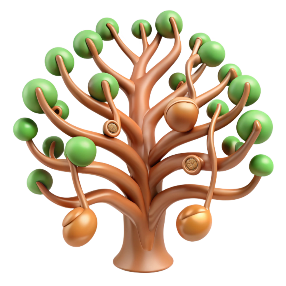 dramatic modern A tree of life composed of interwoven musical notes, 4K png