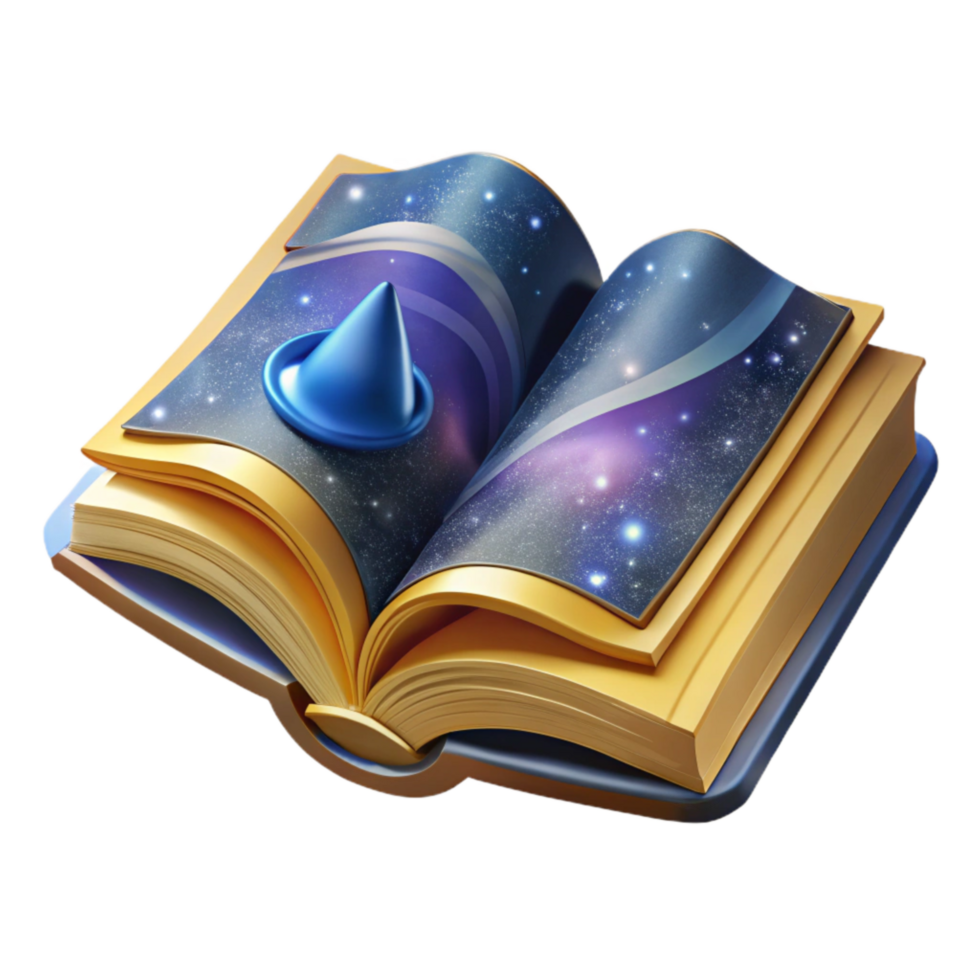 magnificent creative Open Book Top View Isolated Element high quality png
