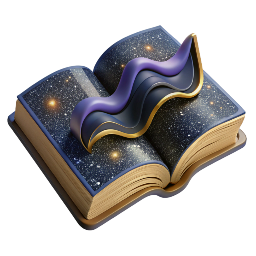 impressive artistic Open Book Top View Isolated Element premium png