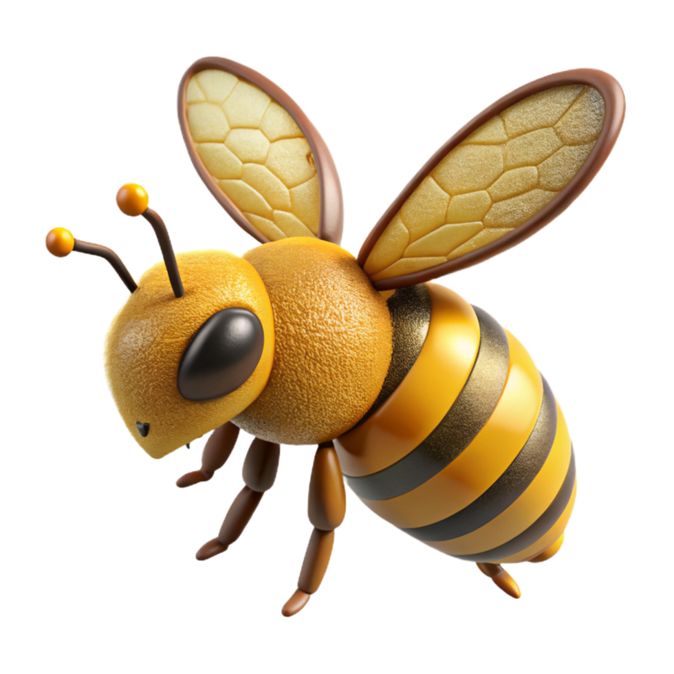 impressive artistic Honeybee covered in pollen high quality png