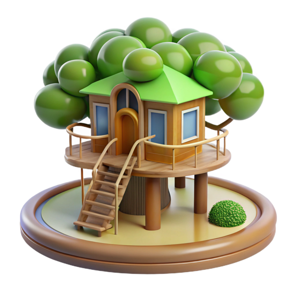 extraordinary creative Treehouse platform, high quality png