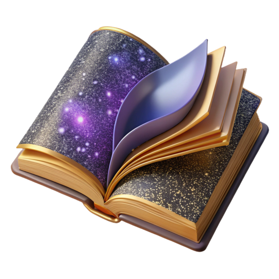serene artistic Open Book with Blank Pages and Quill Pen Transparent Background high quality png