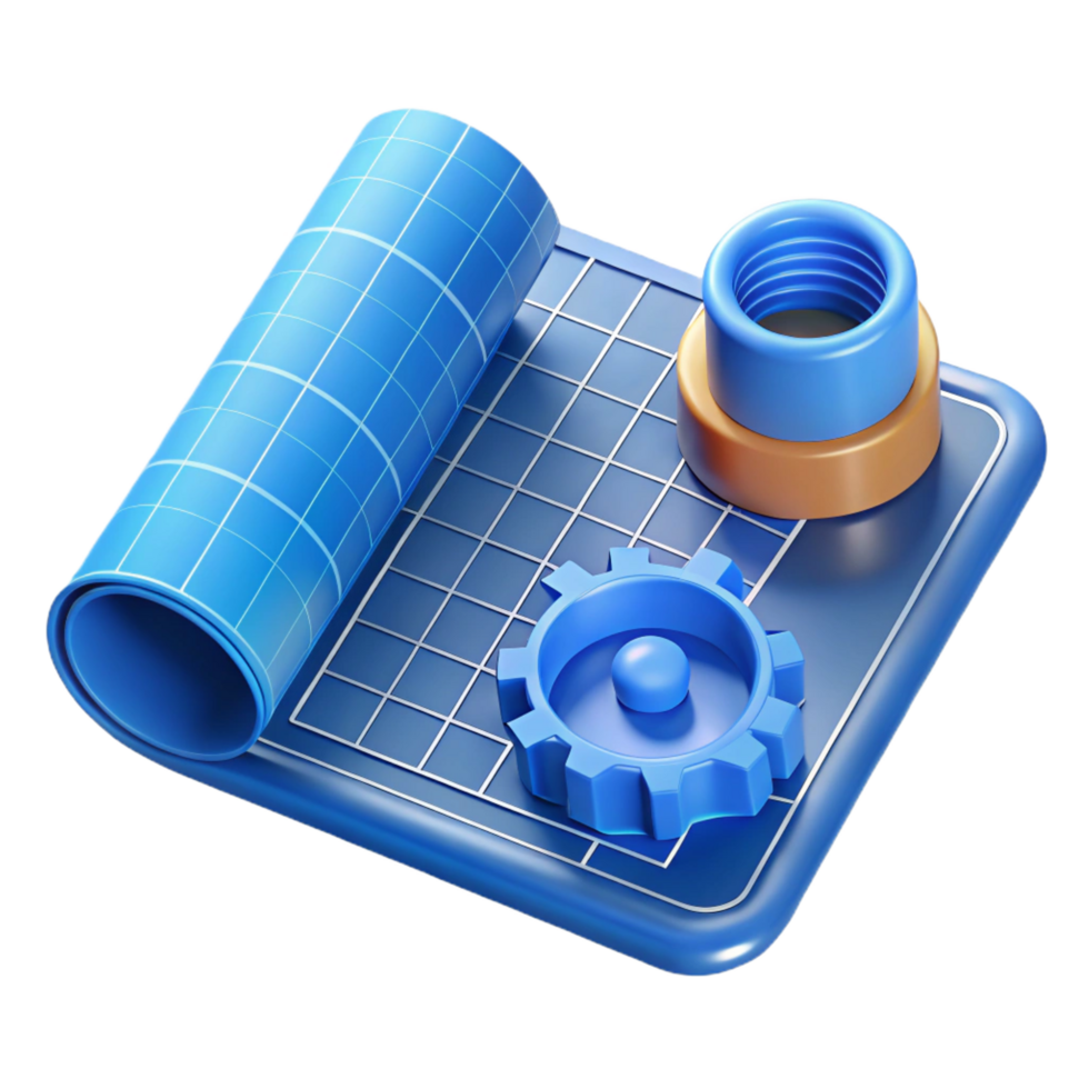extraordinary rustic Engineering blueprint technical drawing 4K png