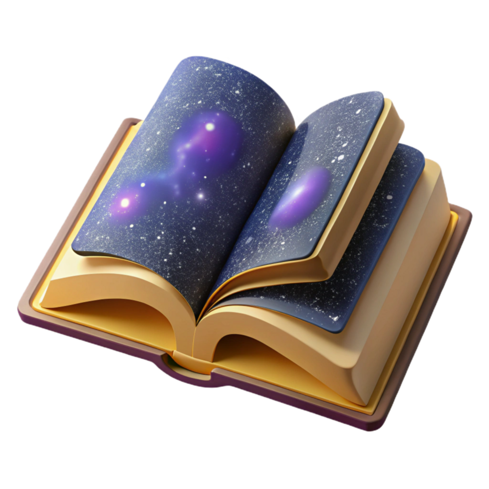 dramatic classic Open Book with Blank Pages and Quill Pen Transparent Background png