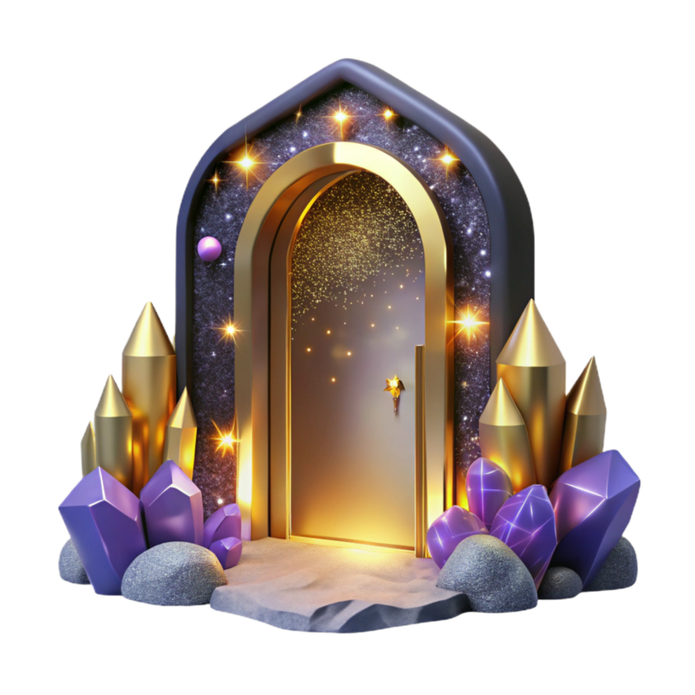 impressive traditional Open Doorway to Bright Light Isolated high resolution png
