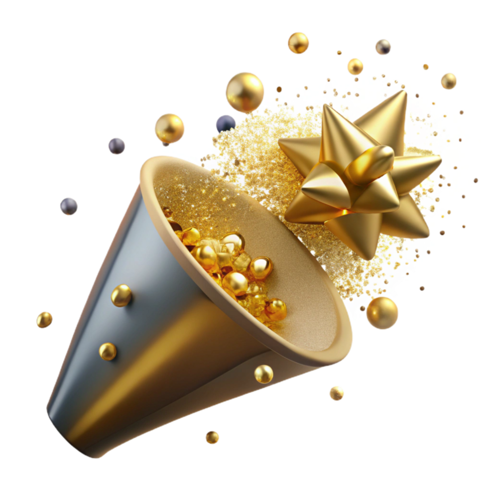 vibrant artistic Open Gift Box with Red Bow Top View Transparent exclusive png