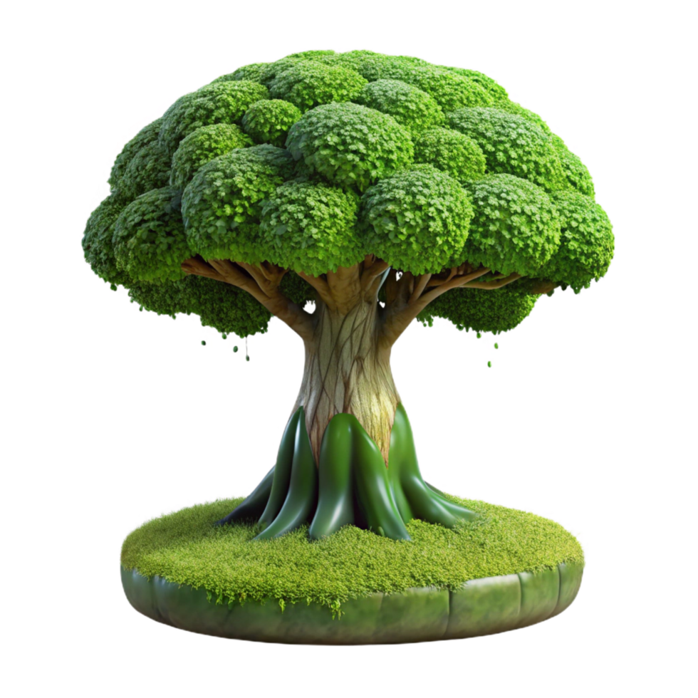 extraordinary rustic A majestic tree ent, covered in moss authentic png