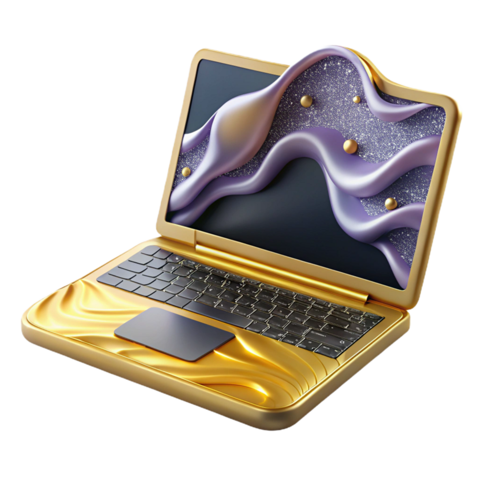 stunning artistic Open Laptop Computer Front View Cutout genuine png