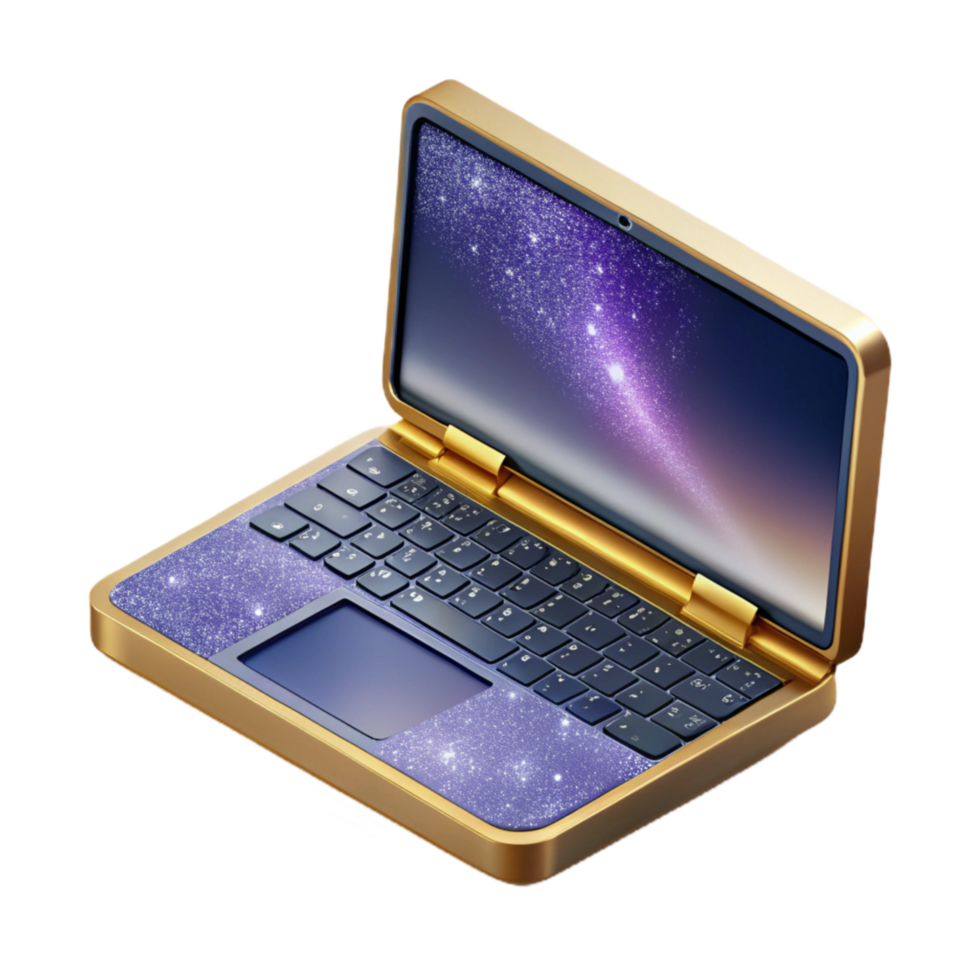 magnificent traditional Open Laptop with Blank Screen Isolated on Transparent Background original png