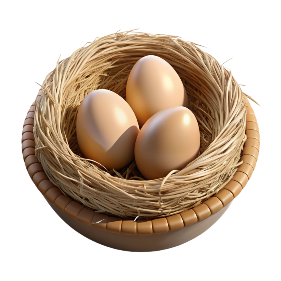 vibrant minimalist Bird nest empty detailed png
