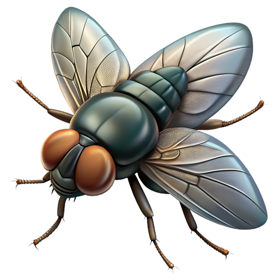 stunning minimalist Detailed close-up of a fly high quality png
