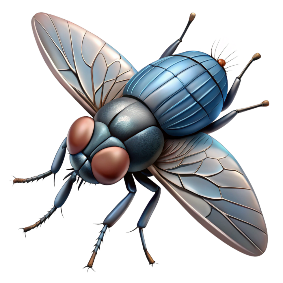 elegant classic Detailed close-up of a fly detailed png