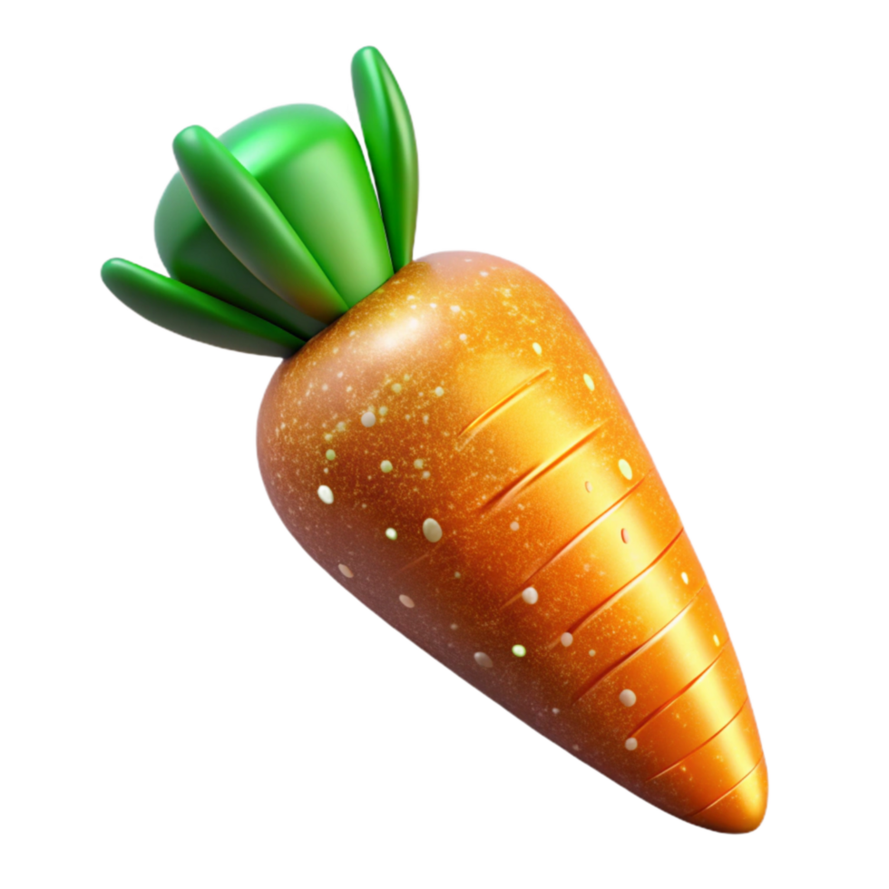 stunning vintage Orange Carrot with Green Top Isolated on Transparent Background high quality png