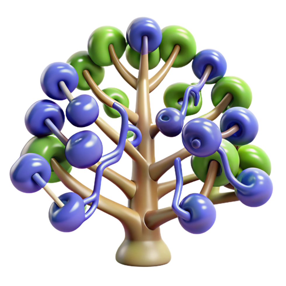 dramatic contemporary A tree of life composed of interwoven musical notes, high resolution png