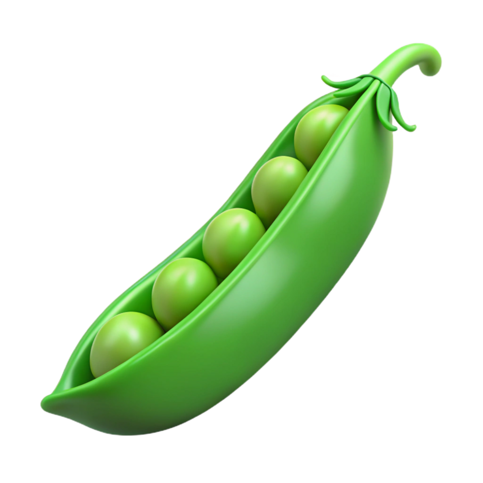 impressive classic Single green pea pod high resolution png