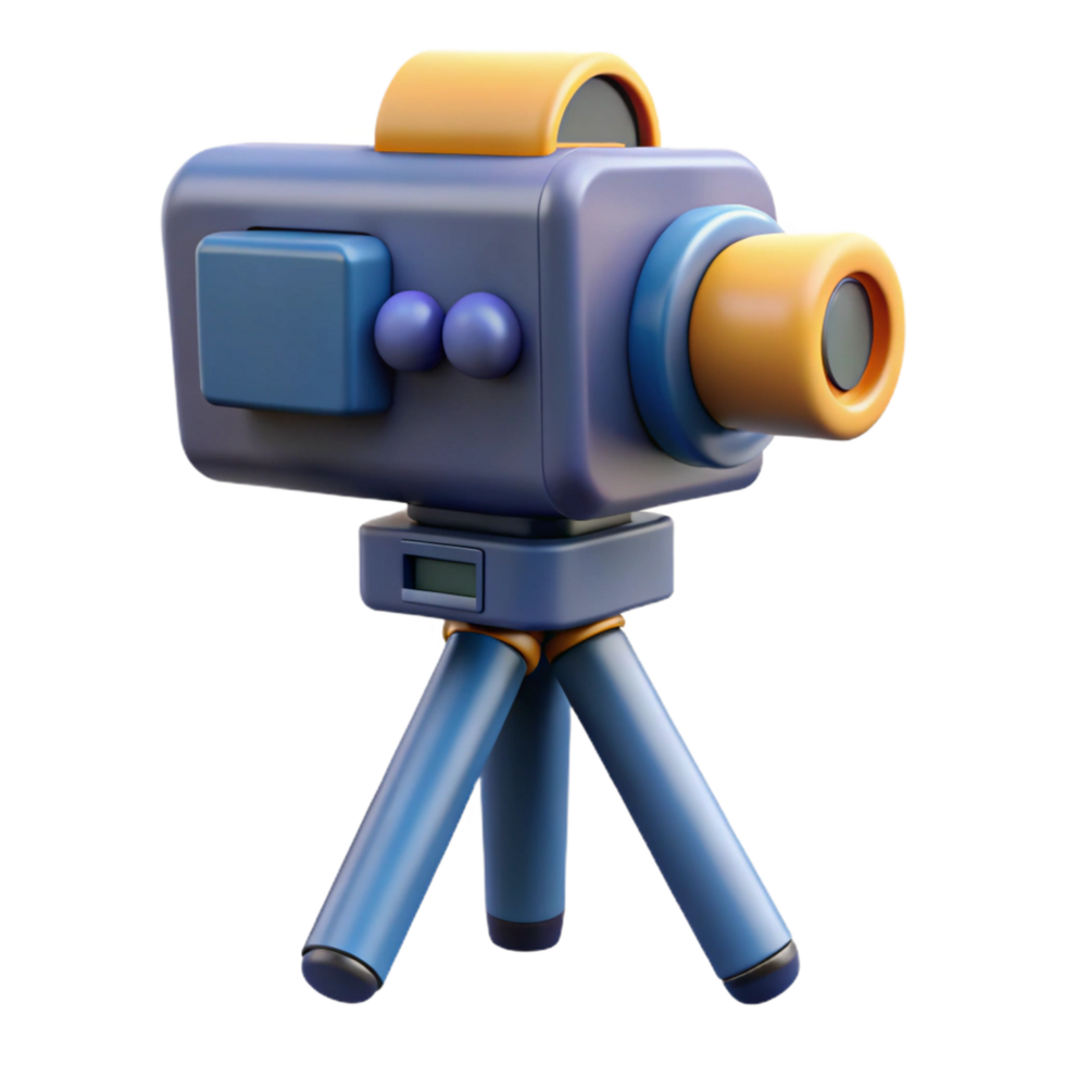 vibrant abstract camera with tripod mount high resolution png