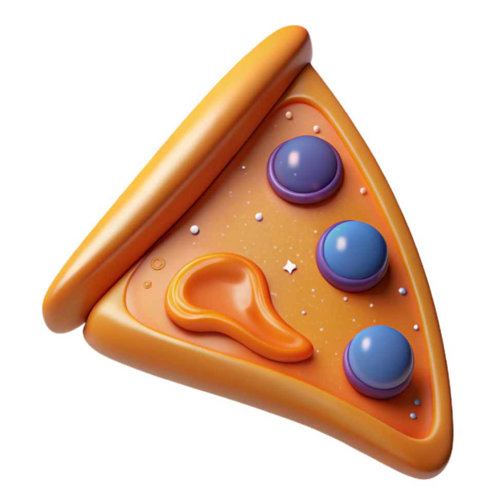 magnificent vintage Orange Slice of Pizza Isolated on Transparent Background professional png