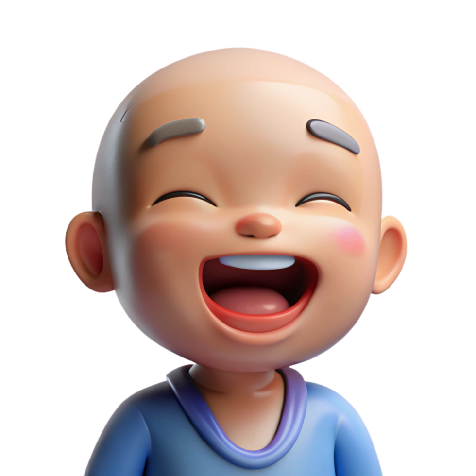 dramatic abstract Happy baby, giggling, genuine png