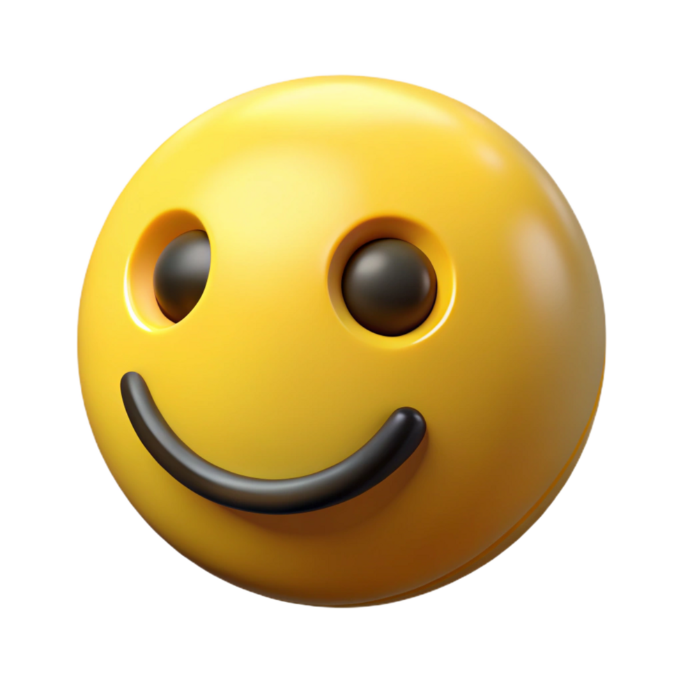 beautiful modern Smiley face emoji, yellow, original png