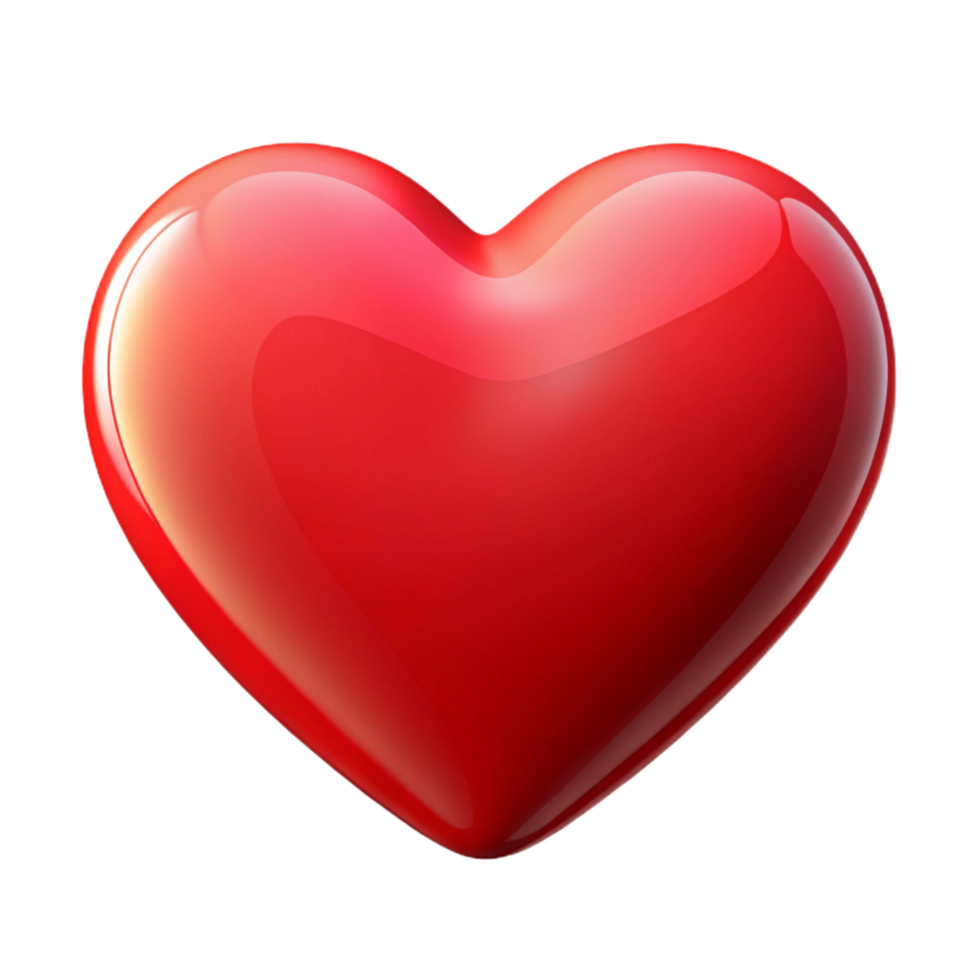 dramatic abstract Heart shape, red, high resolution png
