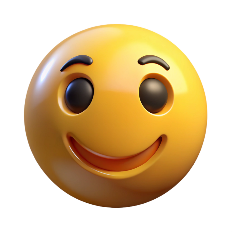 vibrant artistic Smiley face emoji, yellow, high quality png