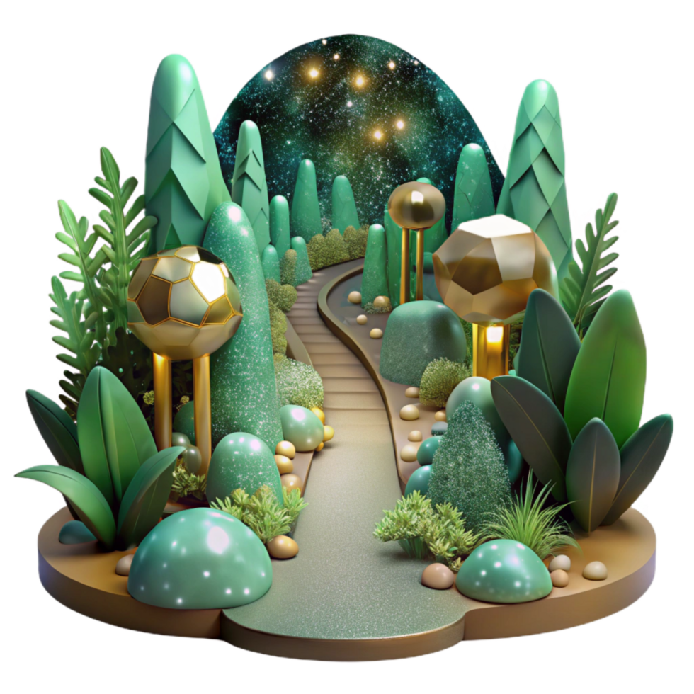 magnificent vintage Overgrown Forest Path Cutout with Soft Green Hues authentic png