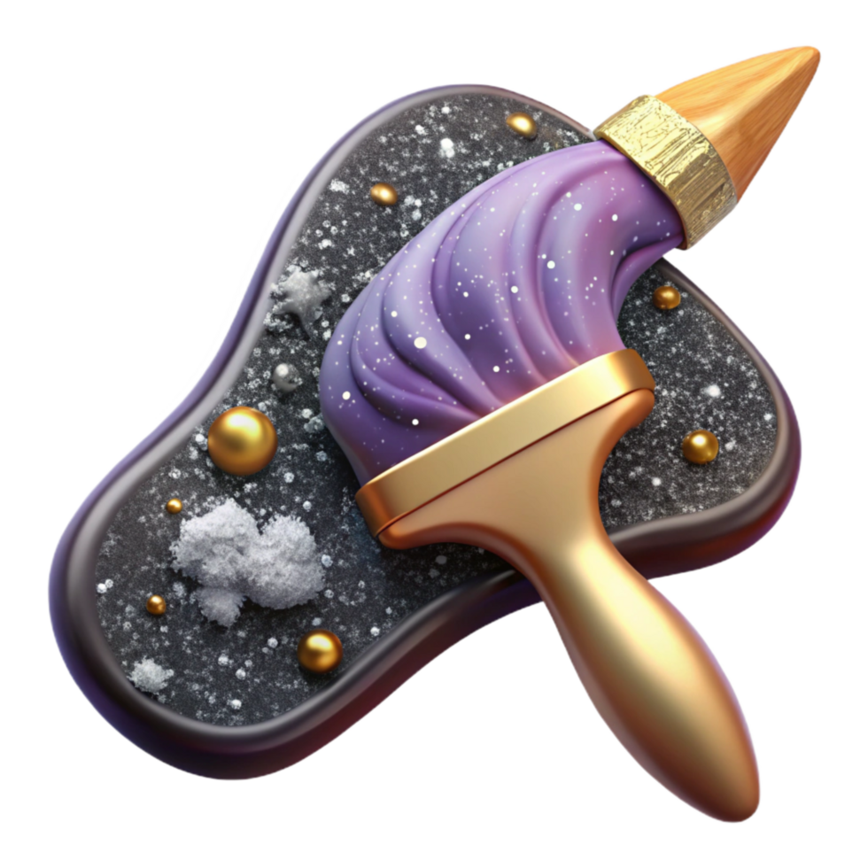 wonderful vintage Paintbrush with Bristles Cutout genuine png
