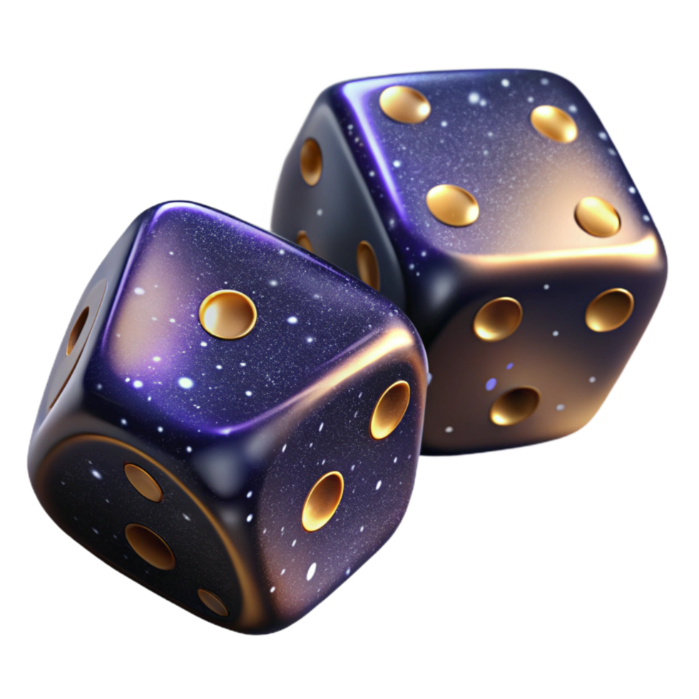 beautiful classic Pair of Dice Showing Double Six Cutout png