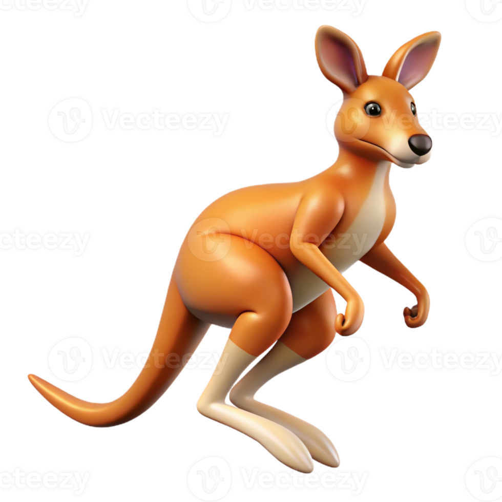 impressive artistic A hopping kangaroo original png