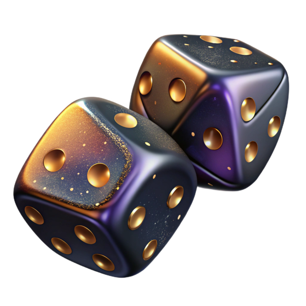 serene artistic Pair of Dice Showing Double Six Cutout authentic png