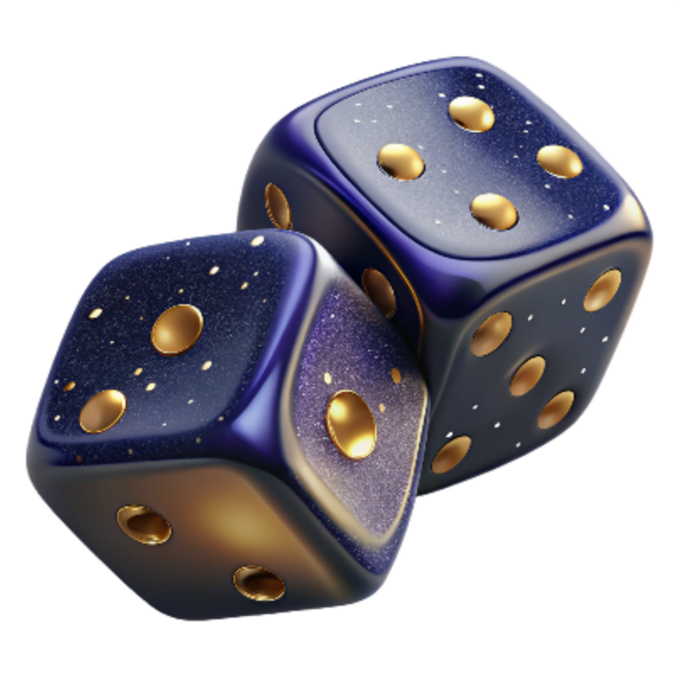 extraordinary artistic Pair of Dice Top View Cutout authentic png
