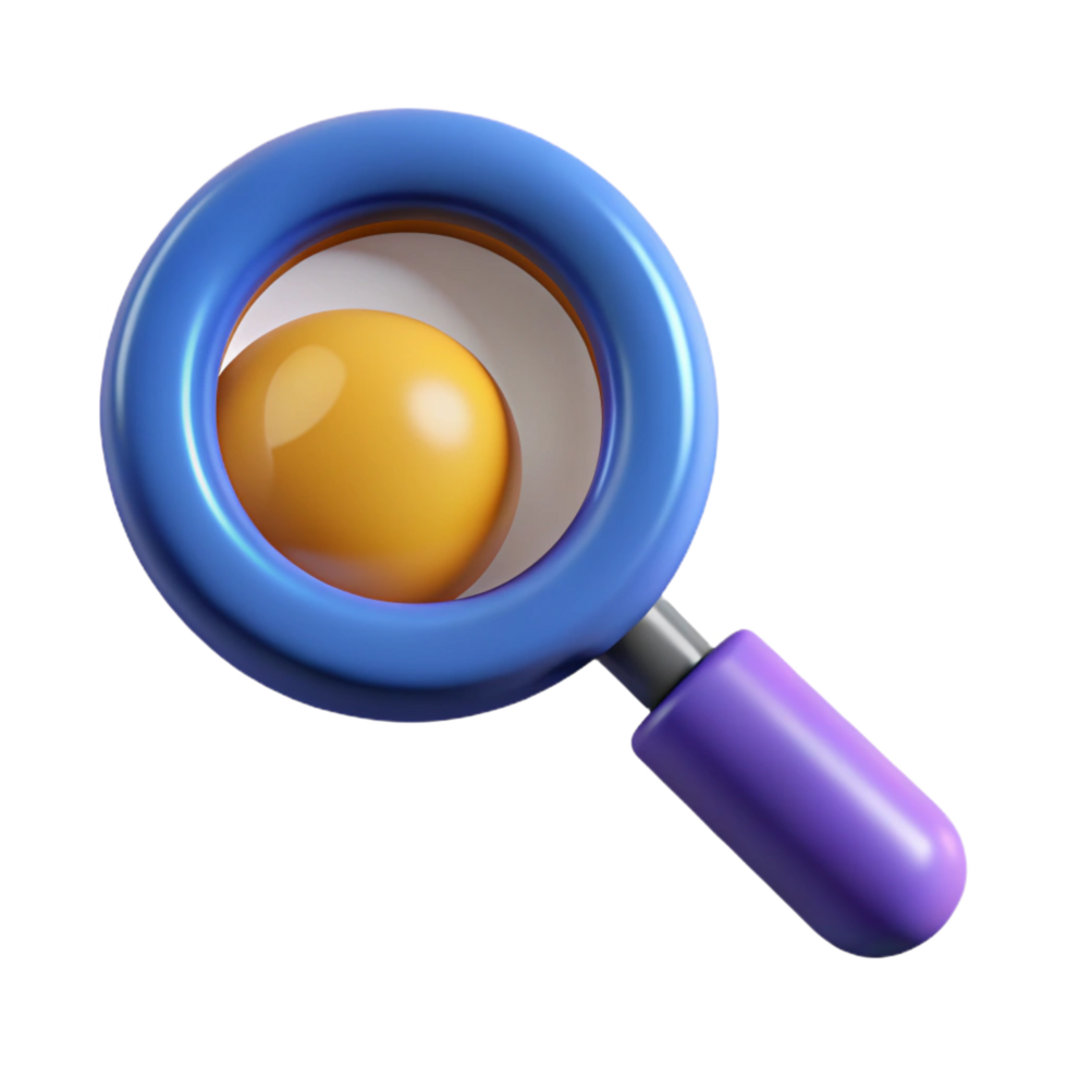beautiful minimalist A magnifying glass, abstract and investigative original png