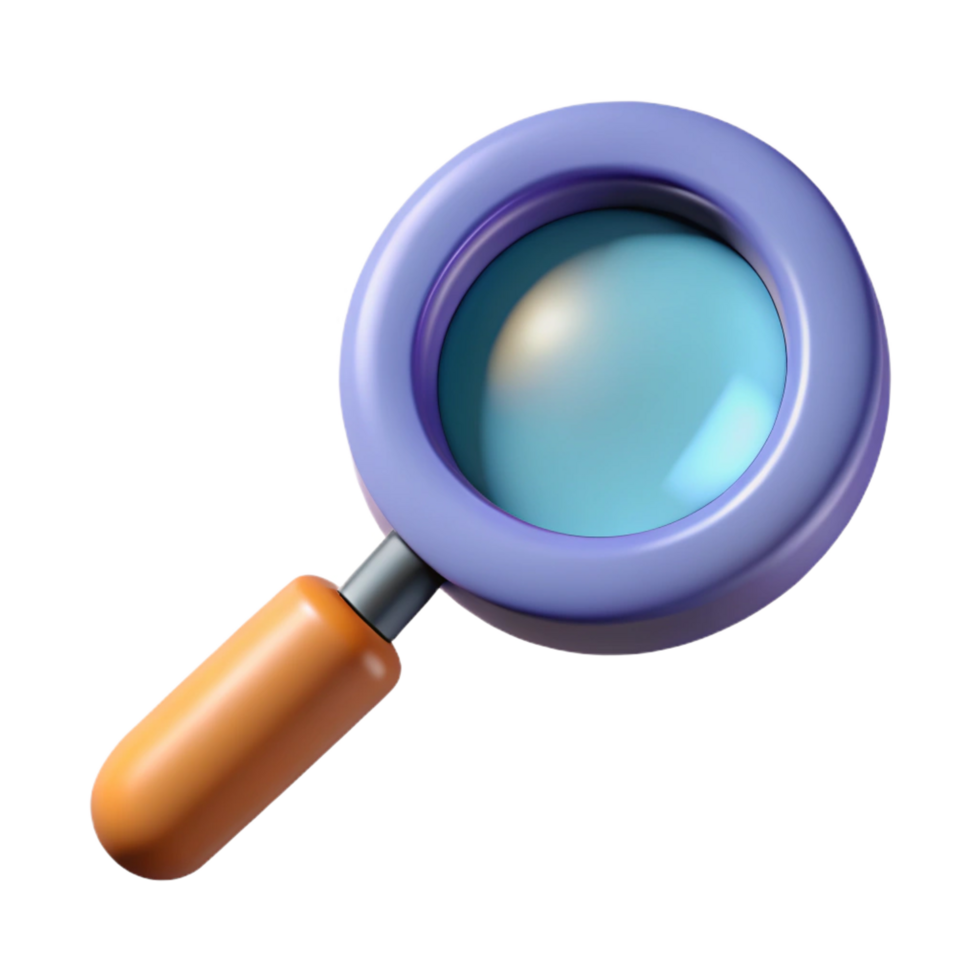 dramatic rustic A magnifying glass, abstract and investigative detailed png