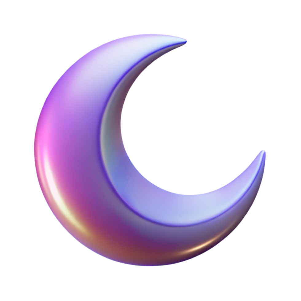 wonderful traditional A crescent moon, abstract and mystical detailed png