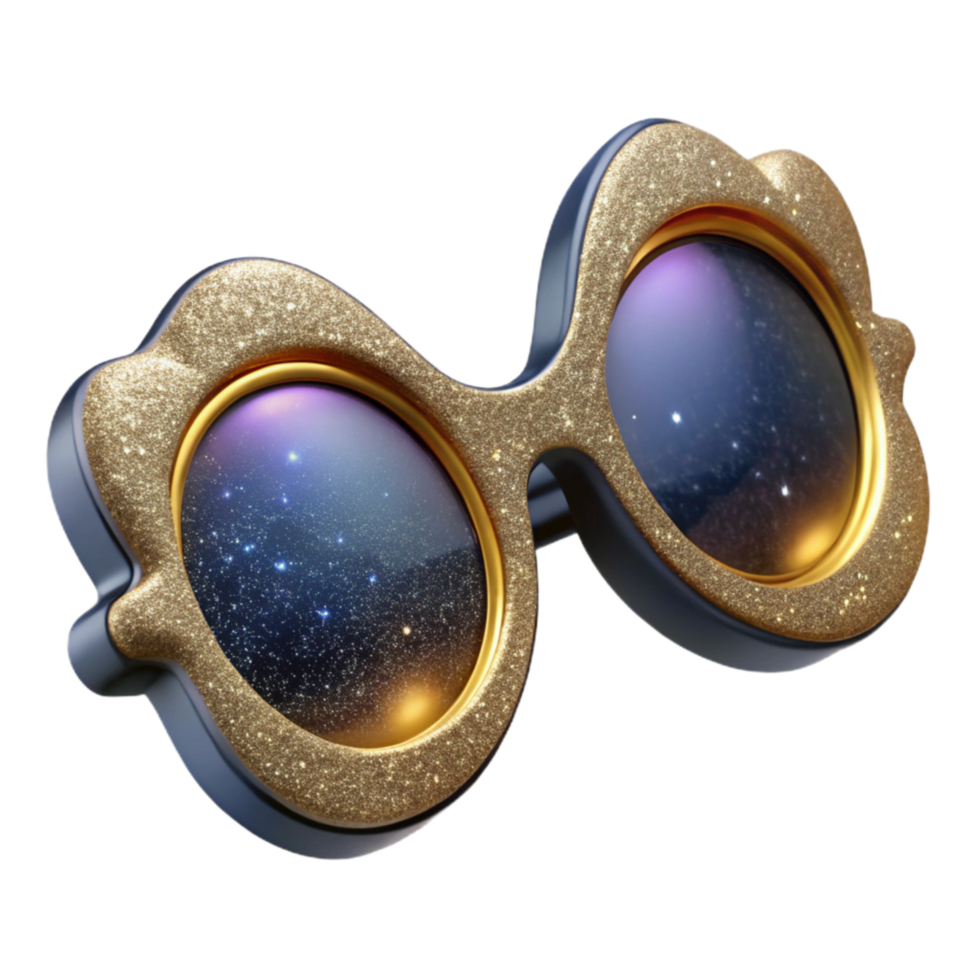 serene minimalist Pair of Eyeglasses Top View Cutout high resolution png