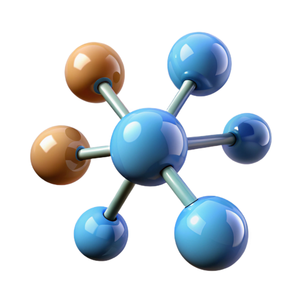 serene abstract A molecule, abstract and scientific premium png
