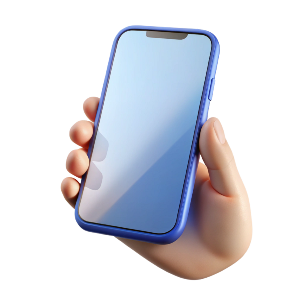 serene classic Smartphone mockup in hand, professional png