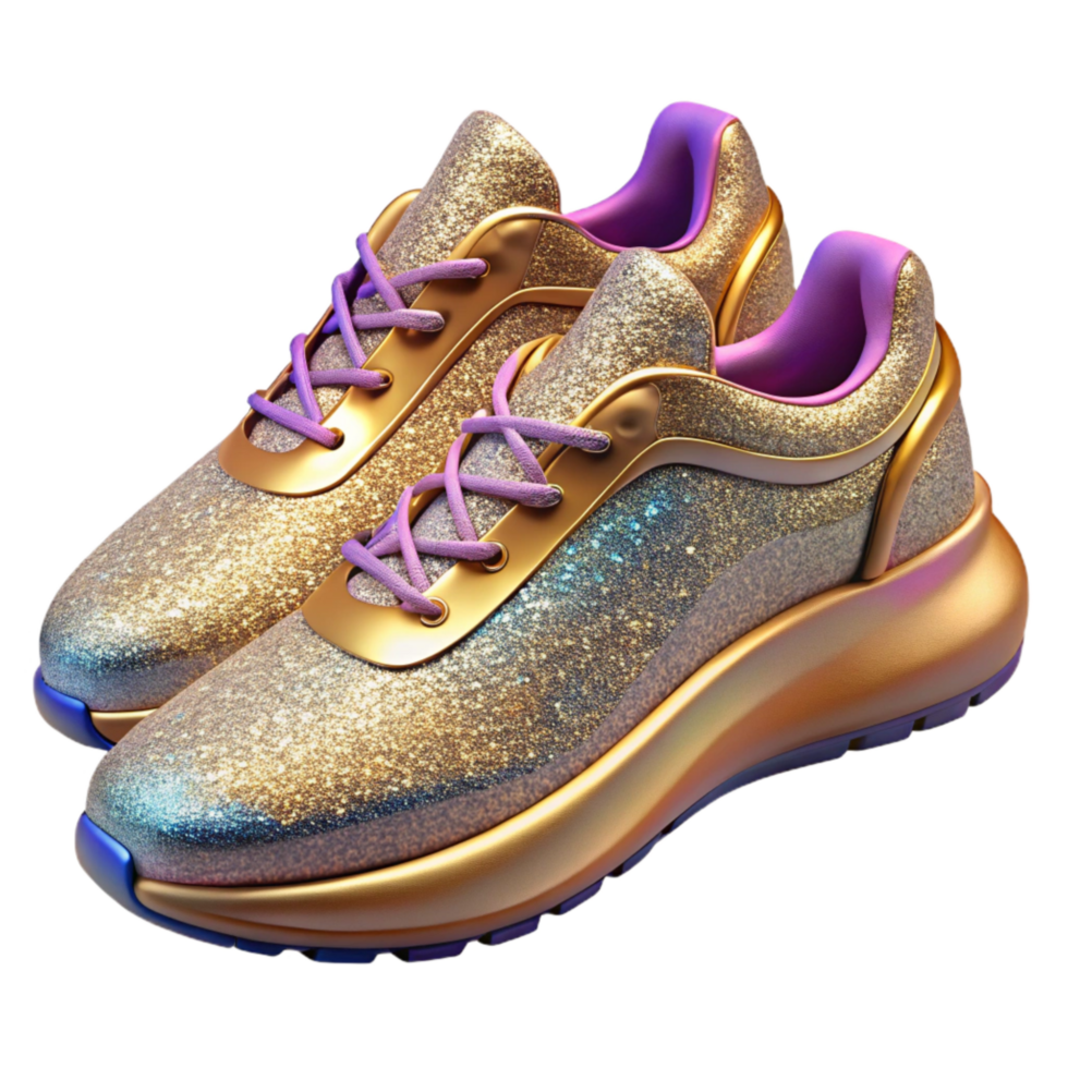dramatic rustic Pair of Running Shoes Top View Isolated Element high resolution png