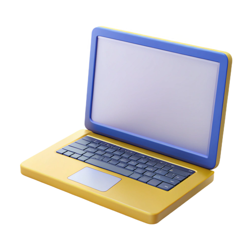 elegant artistic Laptop with blank screen, 4K png