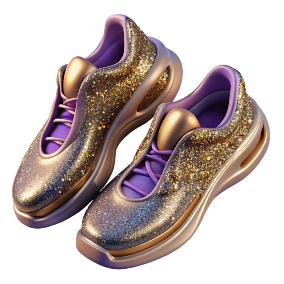 dramatic contemporary Pair of Running Shoes Top View Isolated Element png