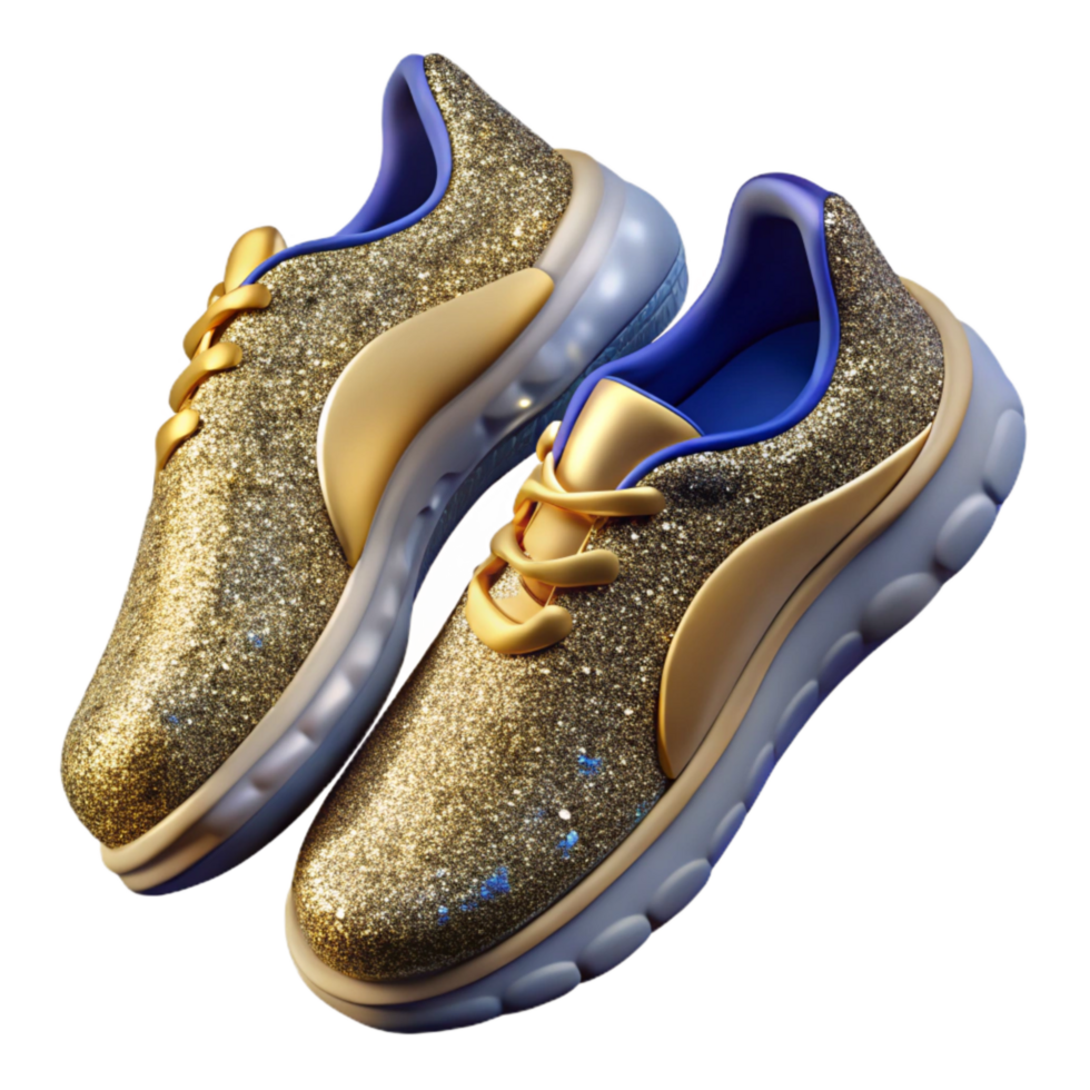 impressive modern Pair of Running Shoes Top View Isolated Element authentic png