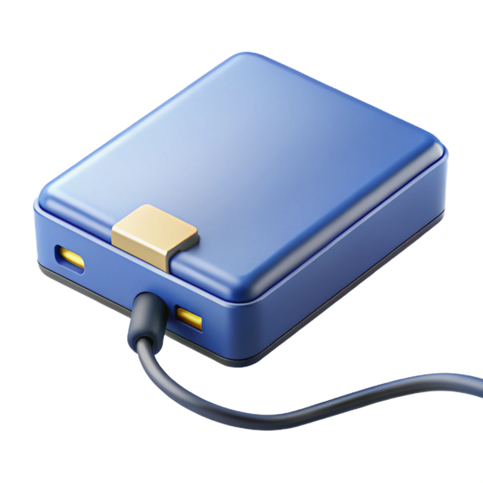 elegant minimalist External hard drive, authentic png