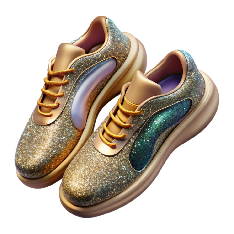 wonderful classic Pair of Running Shoes Top View Isolated Element professional png