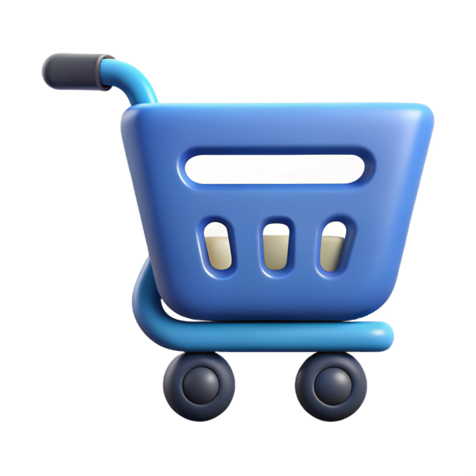 vibrant contemporary E-commerce shopping cart icon, exclusive png