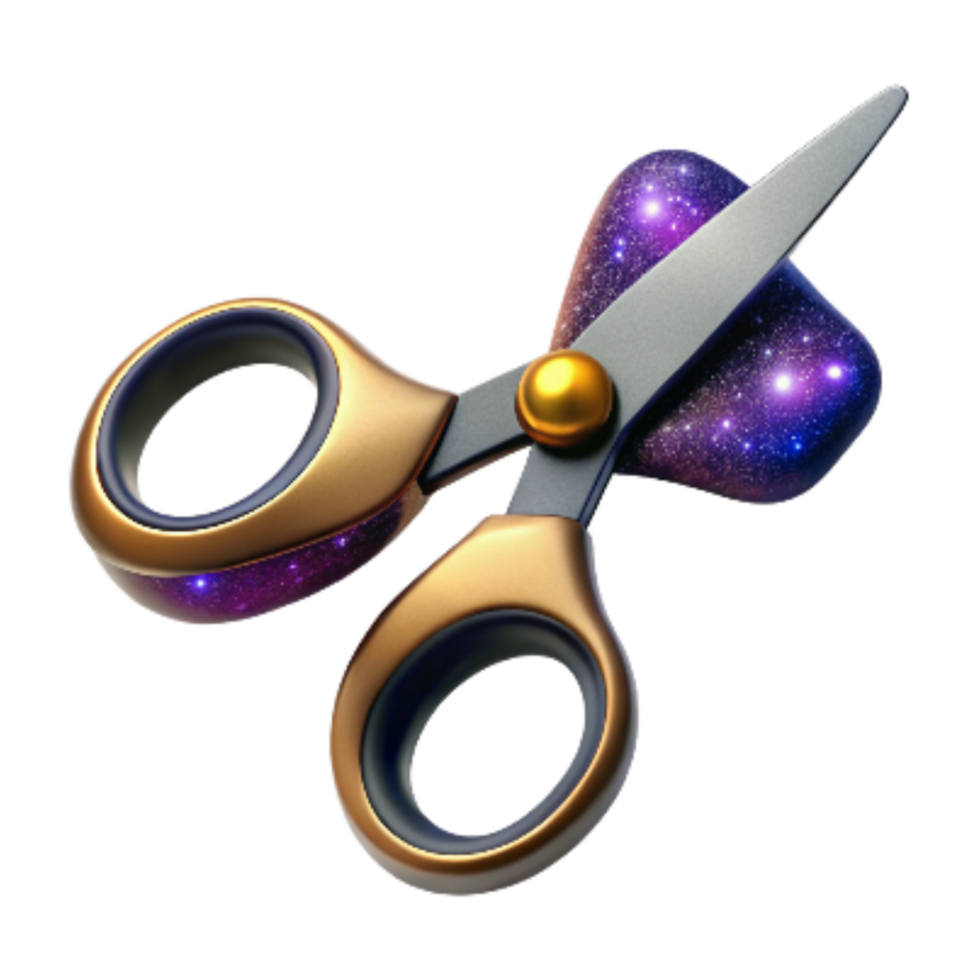 impressive modern Pair of Scissors Open Cutout detailed png