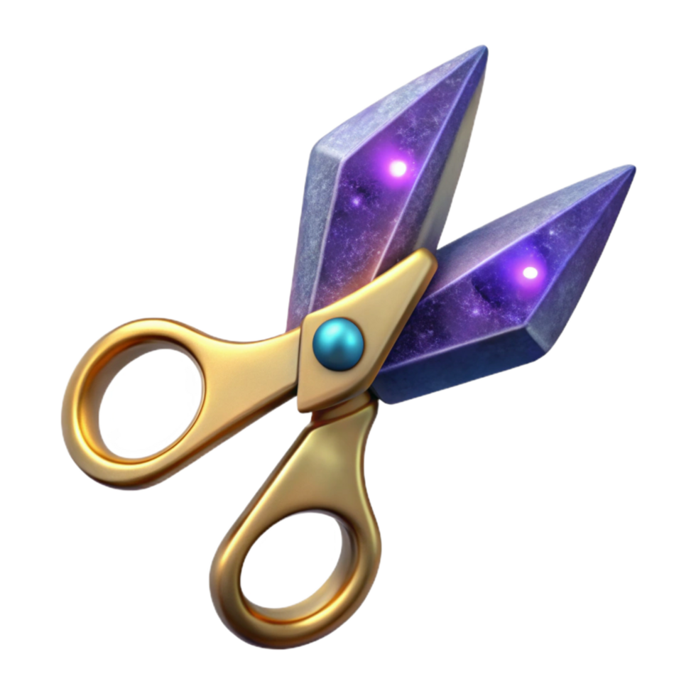 stunning creative Pair of Scissors Side View Isolated Transparent Background high quality png