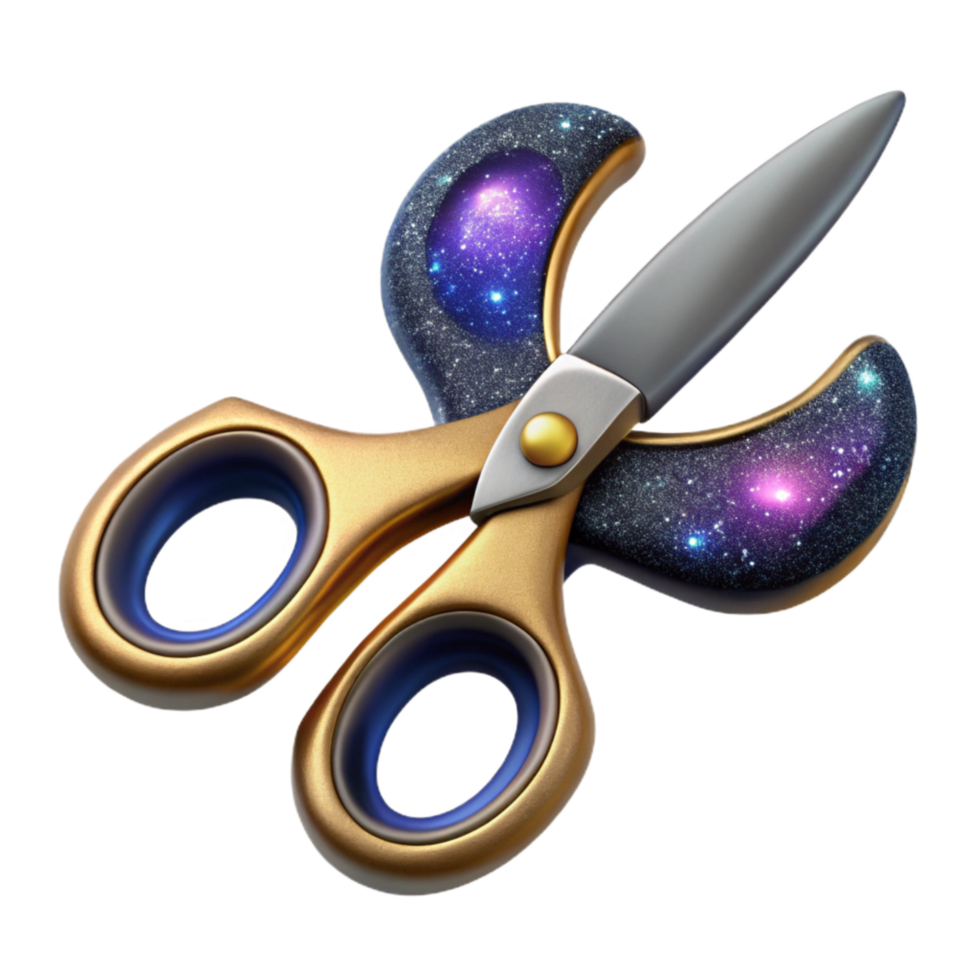 extraordinary minimalist Pair of Scissors Open Cutout authentic png