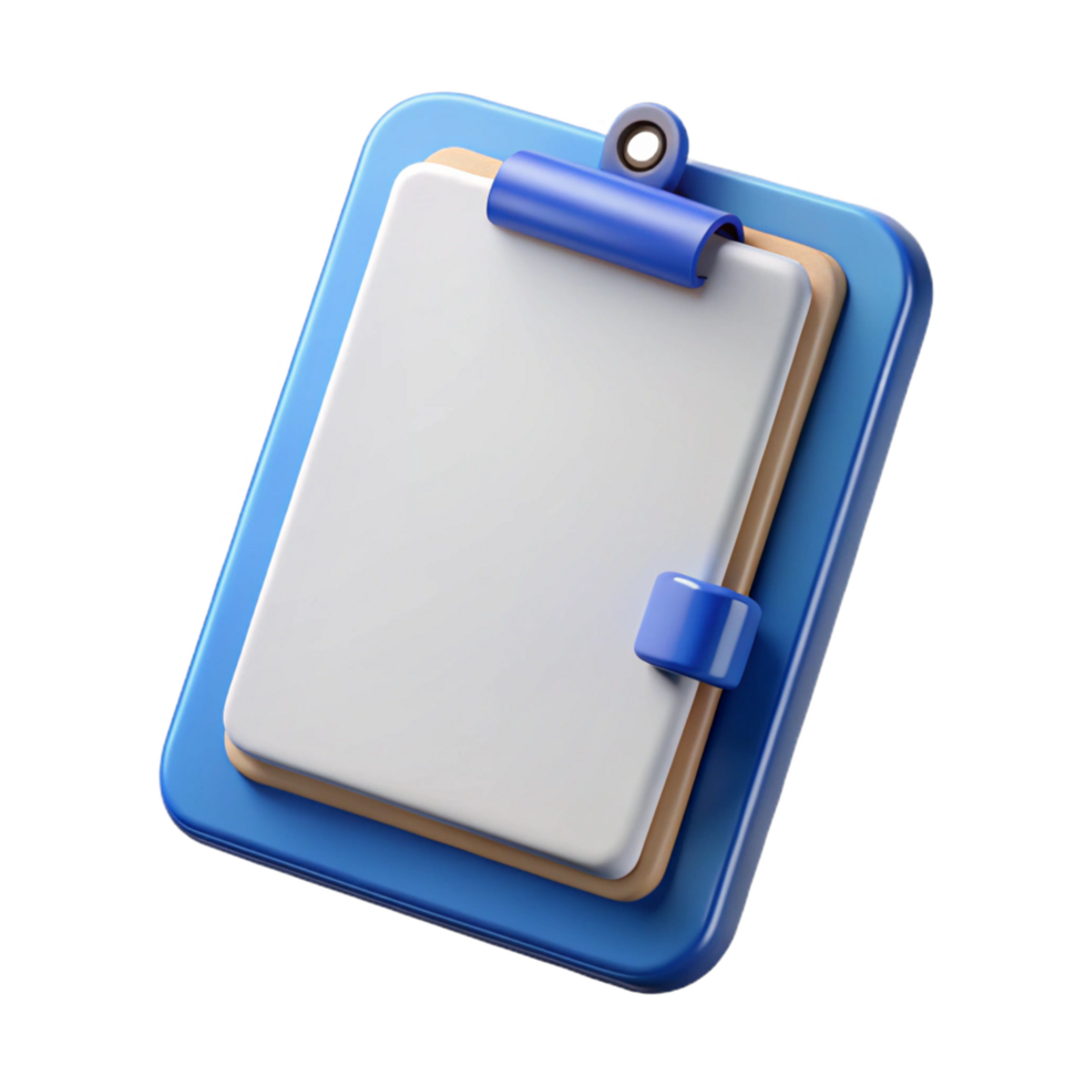 beautiful minimalist Tablet with blank notepad app, high quality png