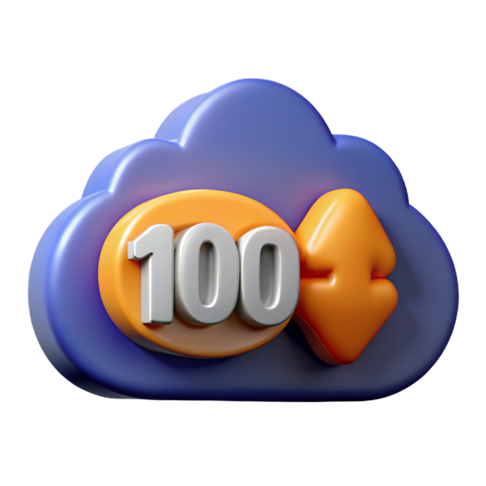 beautiful traditional Data cloud storage upload icon, 4K png