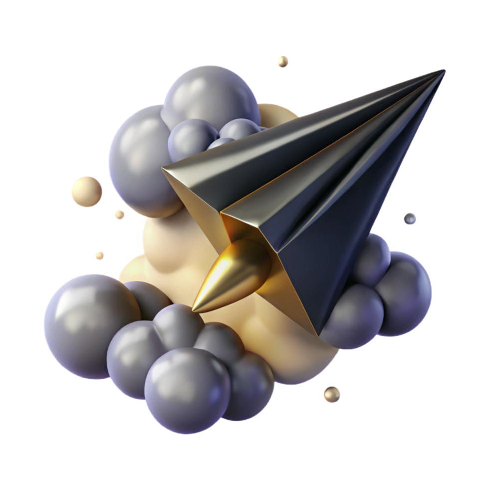 serene creative Paper Airplane Flying Through Clouds Transparent Background original png